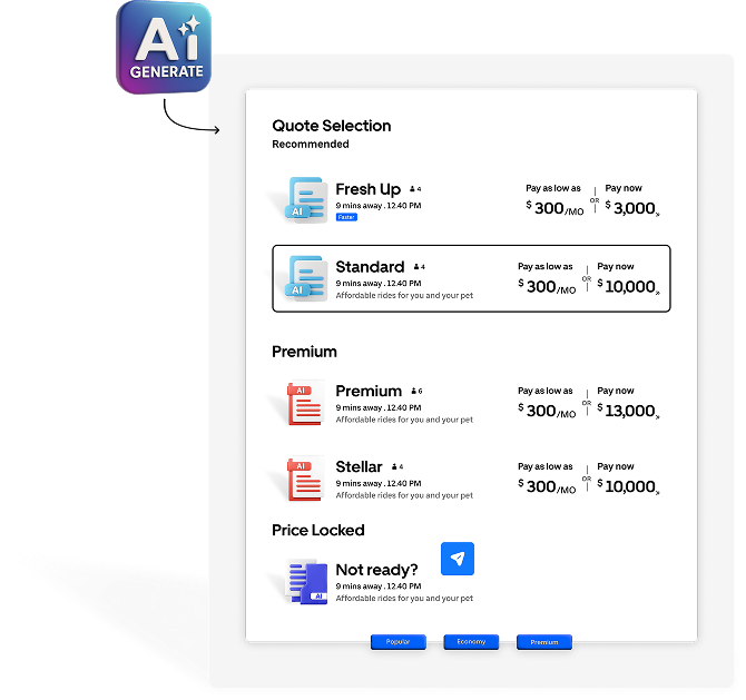 Receive Instant Quotes Step